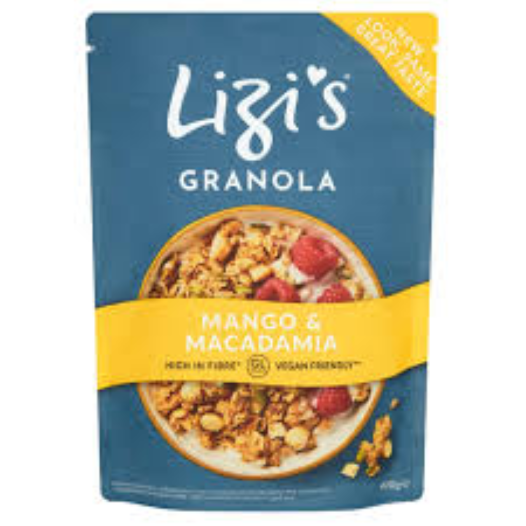 LIZ'S GRANOLA MANGO MACADAMIA 400G 
